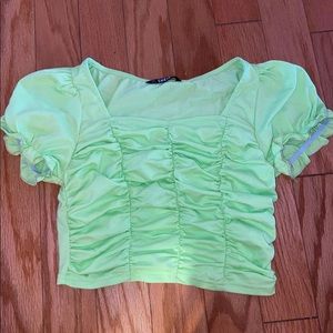 SOLD ❤️ Lime green ruched crop top